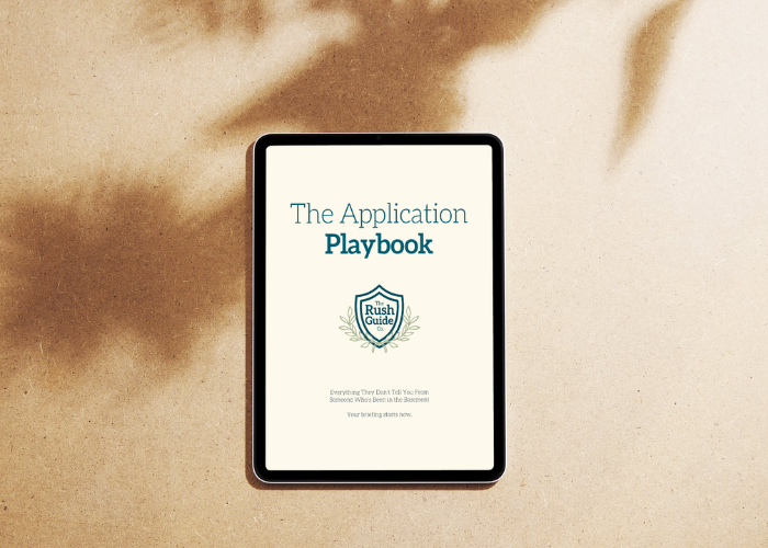 The Application Playbook — a digital guide to sorority recruitment applications and rec letters