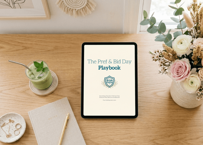 The Pref & Bid Day Playbook — a digital guide to preference night and Bid Day